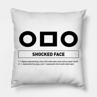 ㅇㅁㅇ Shocked Face in Korean Slang Emoticon Pillow