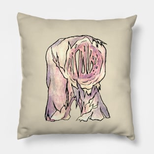 Dramabite Zombie R Letter Initial Typography Text Character Statement Pillow