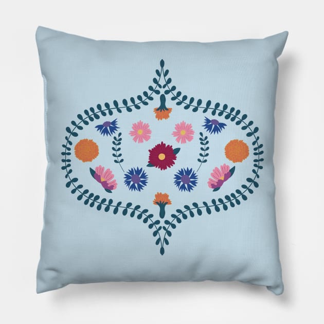 Marian Flowers Ogee Pillow by Stacy Sepulvado Studio