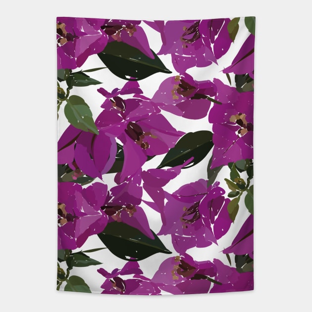 Purple bougainvillea Tapestry by GreekTavern