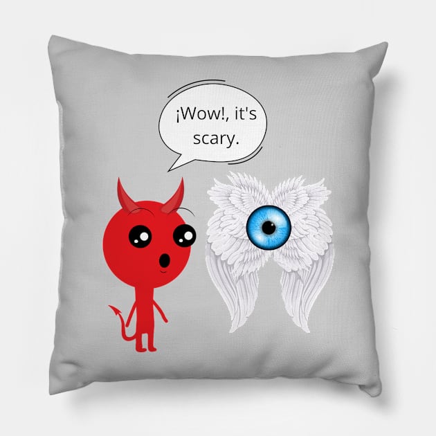 Devil and angel Pillow by Gerson's monsters