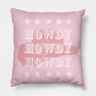 Howdy Rodeo Western Country Southern Cowgirl Vintage Distressed Pillow