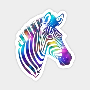 Purple abstract zebra head Magnet