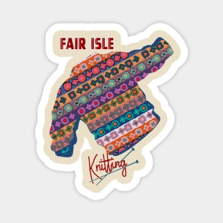 Fair Isle Knitting (Lidiya) Magnet