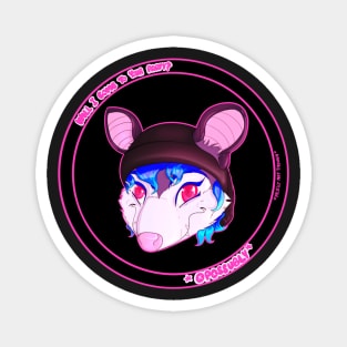 Garbage the Opossum “Will I come to your party?” Sticker Magnet