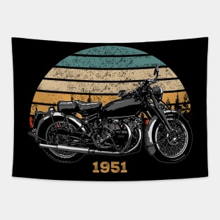 1951 Vincent Black Shadow Vintage Motorcycle Design Tapestry