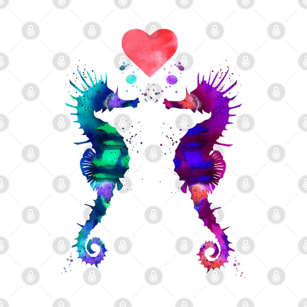 Seahorse in love by RosaliArt