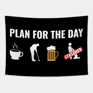 Golf Plan For The Day Tapestry