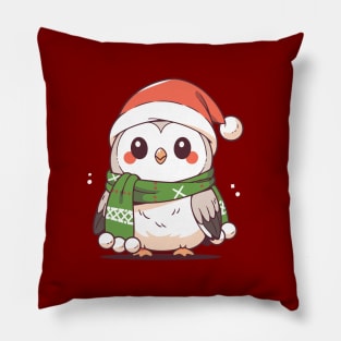 Little Owl Christmas Pillow