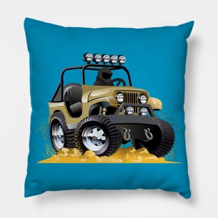 Cartoon jeep Pillow