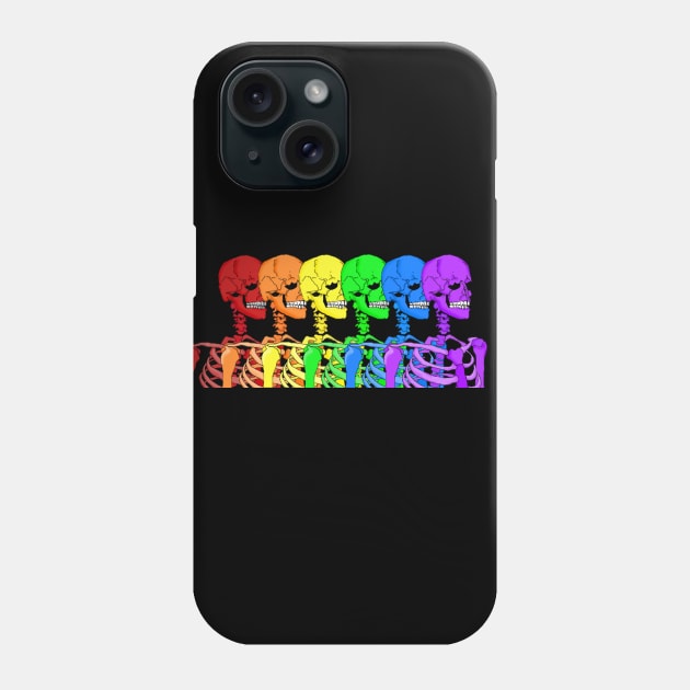 Gay Skeleton Rainbow Phone Case by KangarooZach41