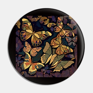 butterflies art nouveau style 4 Pin