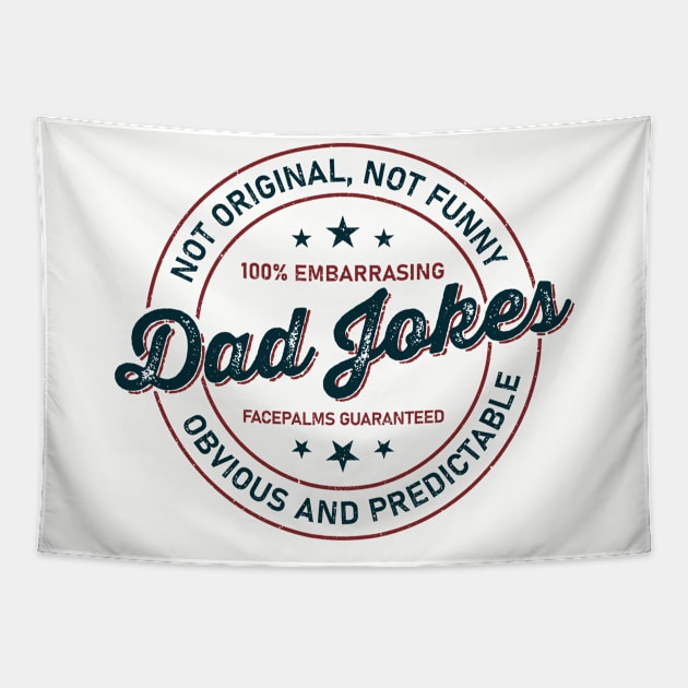 Vintage Dad Jokes Tapestry by RetroDivision