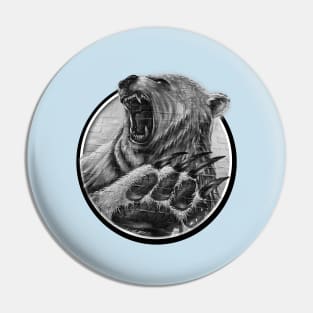 Roaring Angry Bear Pin