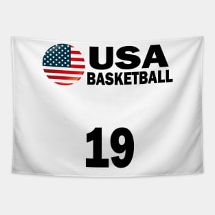 USA Basketball Number 19 T-shirt Design Tapestry