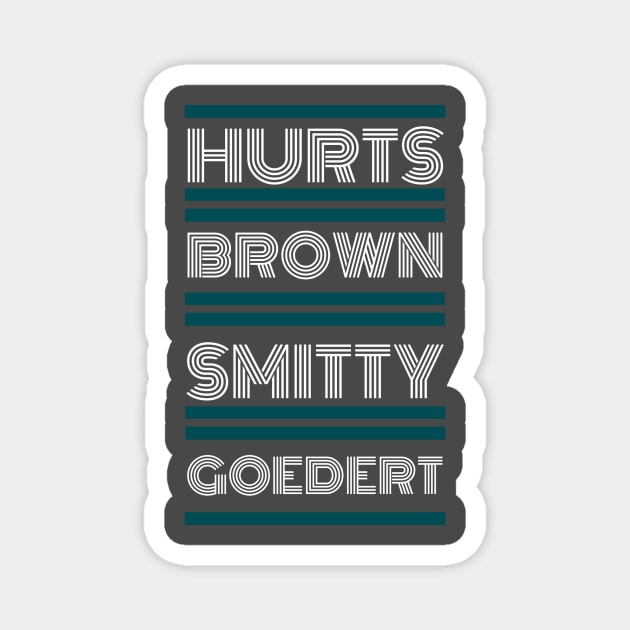 Philadelphia Eagles Offensive Weapons Magnet by SportsGuyTrey
