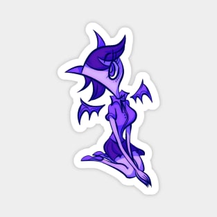 Cute Purple Horned Devil Magnet
