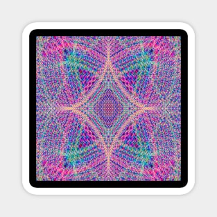 Psychedelic Pastel Fractal All Over Pattern Magnet