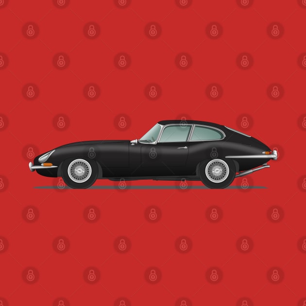 Jaguar E Type Fixed Head Coupe Black by SteveHClark