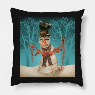 Frostbite the Snowman Pillow