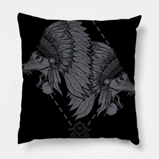 Native Wolf Pillow