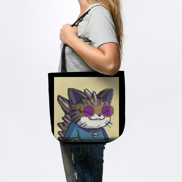 CatZilla // Pixel Art - Pixel Art - Tote