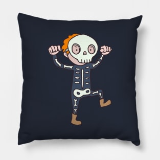 Parody skull mask Pillow