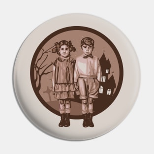 Creepy Kids on Halloween Pin