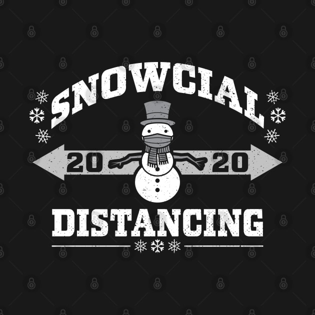 Snowcial Distancing - Funny Christmas Thanksgiving 2020 Vintage Retro Athletic by ZowPig Shirts