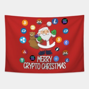 Crypto Christmas Santa Claus Tapestry