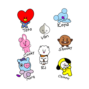 BT21 Character with name // BTS // Army T-Shirt