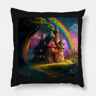 Magical Rainbow Castle Pillow