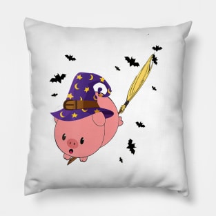 Pig Witch T shirt Halloween Kids Women Funny Costume Pillow