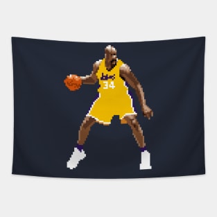 Shaquille O'Neal Pixel Dribble Tapestry