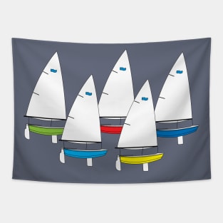 Sabot Sailboats Racing Tapestry