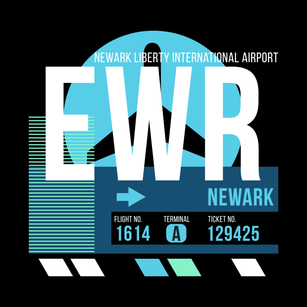 Newark (EWR) Airport Code Baggage Tag by SLAG_Creative