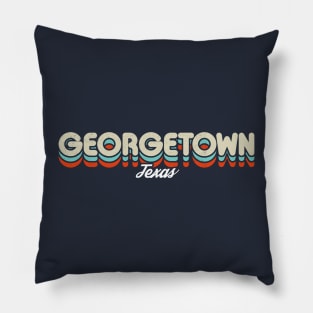 Retro Georgetown Texas Pillow