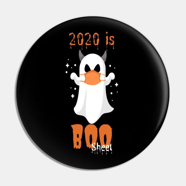 2020 Is Boo Sheet Halloween funny ghost wearing mask #2 Pin by JustBeSatisfied