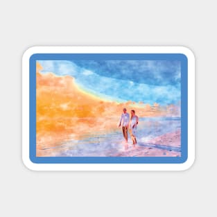 Couples wedding on beach Oil Painting Art Magnet