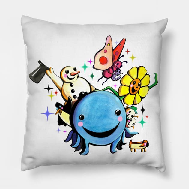 Oswald the Octopus Pillow by artbysavi