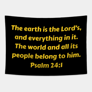 Bible Verse Psalm 24:1 Tapestry