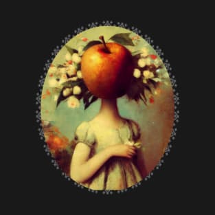 Surrealism, aesthetic, vintage, retro, cottagecore, dreamer, apple, autumn, cute , Halloween T-Shirt