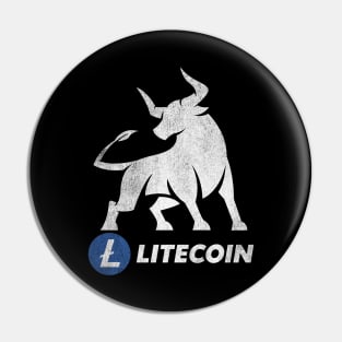 Bull Market Litecoin Lite Coin LTC To The Moon Crypto Token Cryptocurrency Wallet Birthday Gift For Men Women Kids Pin