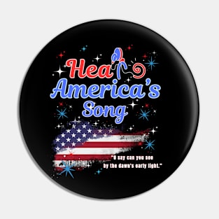 Hear America's Song | 4th of July | Cochlear Implant Pin