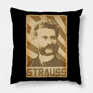 Johann Strauss II Retro Propaganda Pillow