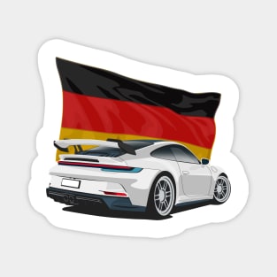 Porsche 911 gt3 German Flag Magnet