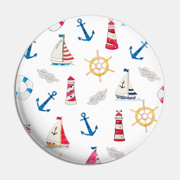 Sail Away Boats Case Pin by Dessi Designs