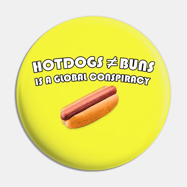 Hotdog Conspiracy Pin by Red Sand Hourglass