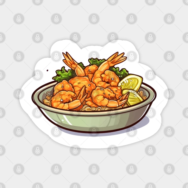 This tempura shrimp is too cute to eat Magnet by Pixel Poetry