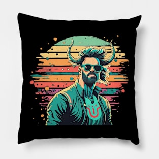 Taurus Zodiac Paradise: Astrological Sunset Magic Pillow